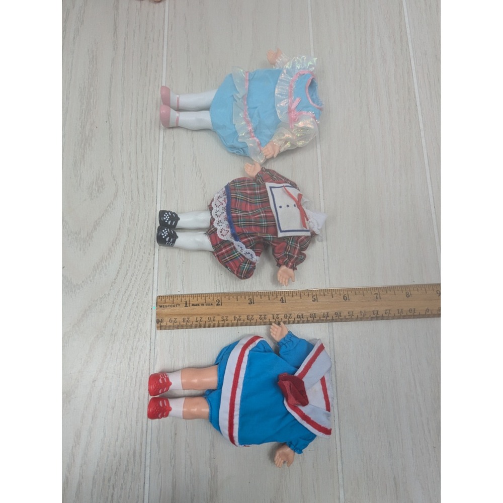Playskool Sweetie Pops Doll Brown Hair Vintage 6 Outfits attached hands feet - Picture 5 of 13